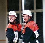 M. Schmidt und P. Beier am C-Strahlrohr